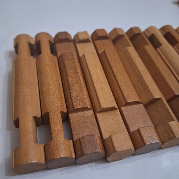 Lincoln Logs Wooden Round Replacement Pieces 2 Notch 4.5 Inch Short Light Brown - Picture 2 of 4